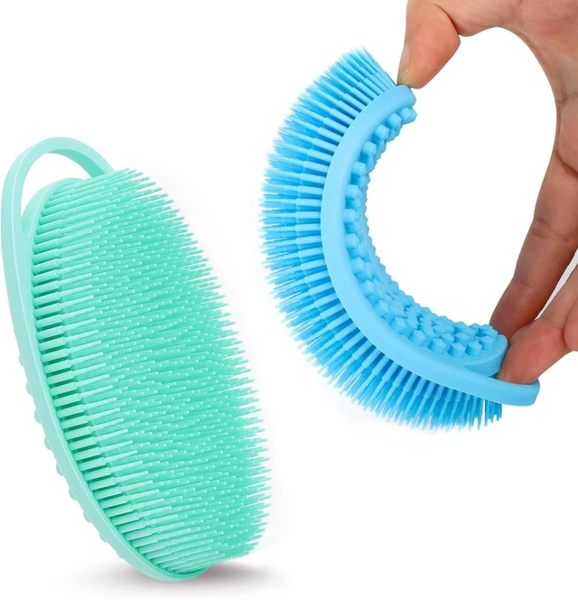 Main image of Gentle & Quick-Drying Silicone Body Wash Brush for Sensitive Skin Women Men Kids, Silicone Body Scrubber for Shower Soft Exfoliating Loofah Alternative