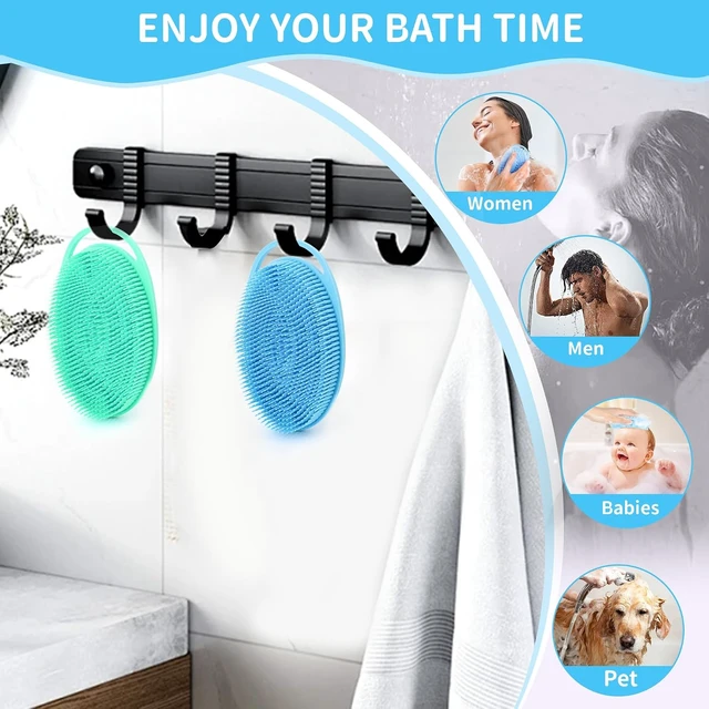 Alt view image 7 of 7 - Gentle & Quick-Drying Silicone Body Wash Brush for Sensitive Skin Women Men Kids, Silicone Body Scrubber for Shower Soft Exfoliating Loofah Alternative