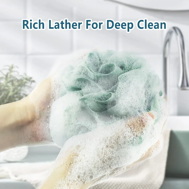 Alt view image 5 of 7 - Natural Luffa Shower Sponge Bath Pouf