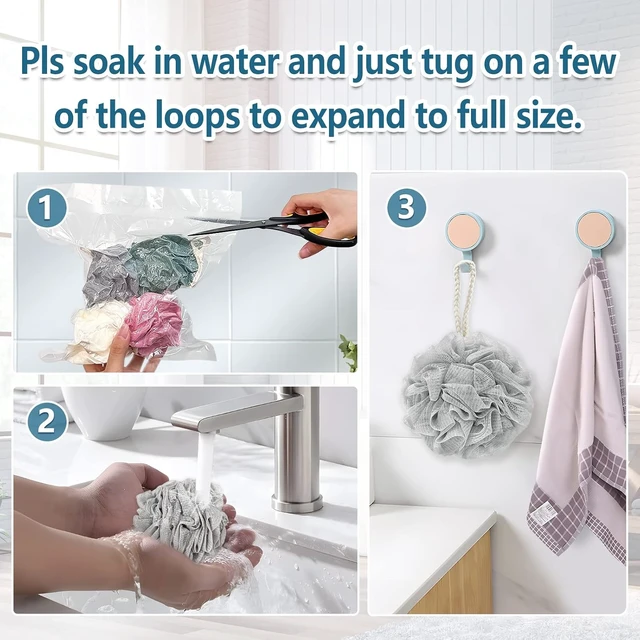 Alt view image 6 of 7 - Natural Luffa Shower Sponge Bath Pouf