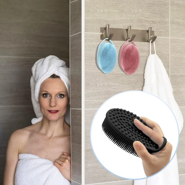 Alt view image 4 of 7 - Gentle Skin Care Bath Tool with Quick Lathering, Soft Exfoliating Loofah for Shower, Silicone Body Scrubber Set