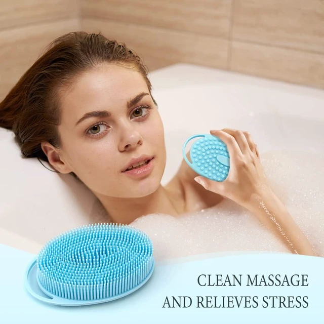 Alt view image 6 of 7 - Gentle Skin Care Bath Tool with Quick Lathering, Soft Exfoliating Loofah for Shower, Silicone Body Scrubber Set