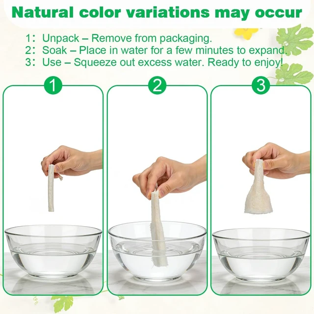 Alt view image 6 of 7 - Organic Natural Luffa Body Scrubber Bath Exfoliating Sponge