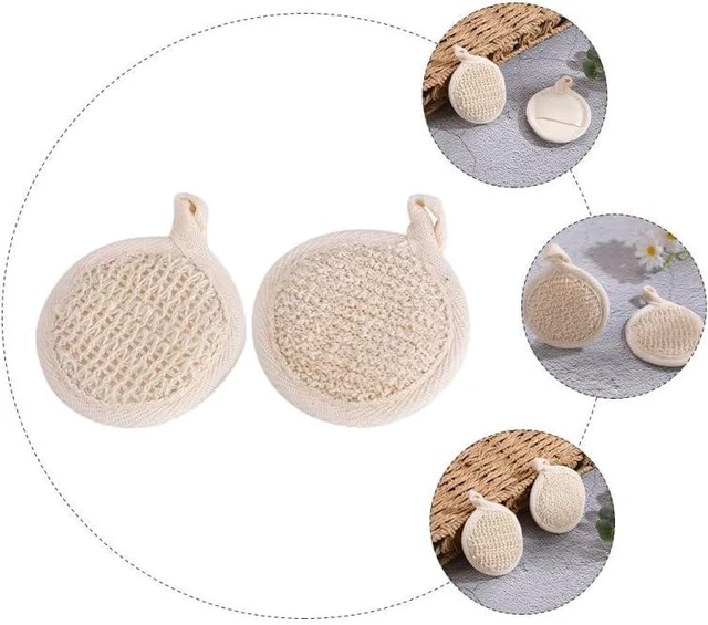 Alt view image 4 of 7 - Double Pack Exfoliating Body Scrubber Towels with Loofah Texture for Shower Back Neck Shoulders Deep Cleaning Rich Lather Bath Accessories