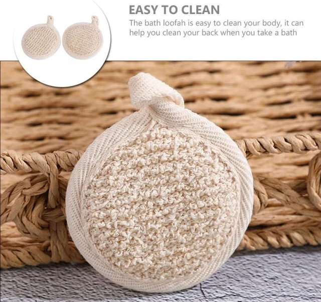 Alt view image 7 of 7 - Double Pack Exfoliating Body Scrubber Towels with Loofah Texture for Shower Back Neck Shoulders Deep Cleaning Rich Lather Bath Accessories