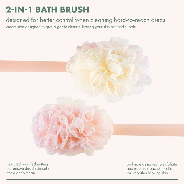 Alt view image 2 of 7 - Dual-Function EcoPouf Bath Scrubber & Loofah for Shower