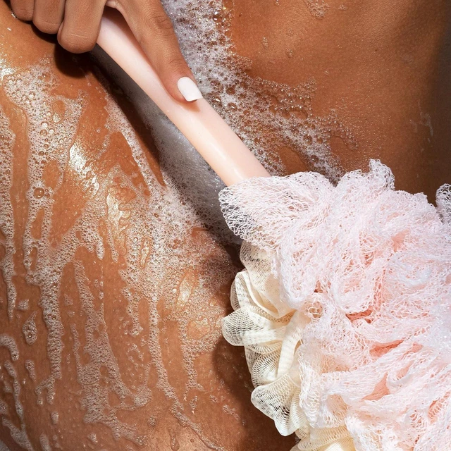 Alt view image 3 of 7 - Dual-Function EcoPouf Bath Scrubber & Loofah for Shower