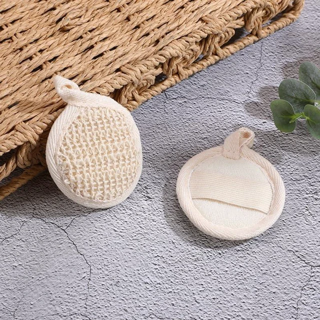 Alt view image 6 of 7 - Double Pack Exfoliating Body Scrubber Towels with Loofah Texture for Shower Back Neck Shoulders Deep Cleaning Rich Lather Bath Accessories