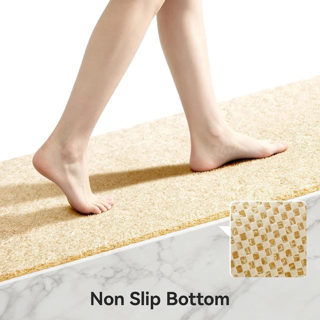 Alt view image 4 of 7 - Phthalate-Free PVC Bath Rug with Drainage Holes for Quick Drying in Wet Areas, Soft Textured Non-Slip Shower & Tub Mat