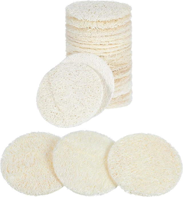 Main image of Cleansing Face Pad for Women Men, Body & Face Exfoliating Scrub Pads for Makeup and Dead Skin Removal, Natural Loofah Sponge Pads for Facial Washing