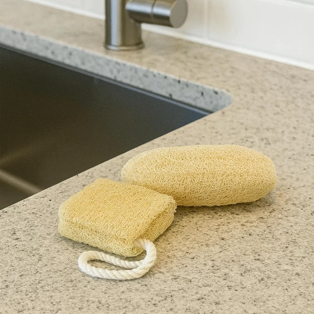 Alt view image 5 of 7 - Natural Loofah Body Scrubber for Exfoliating Shower and Skin Care