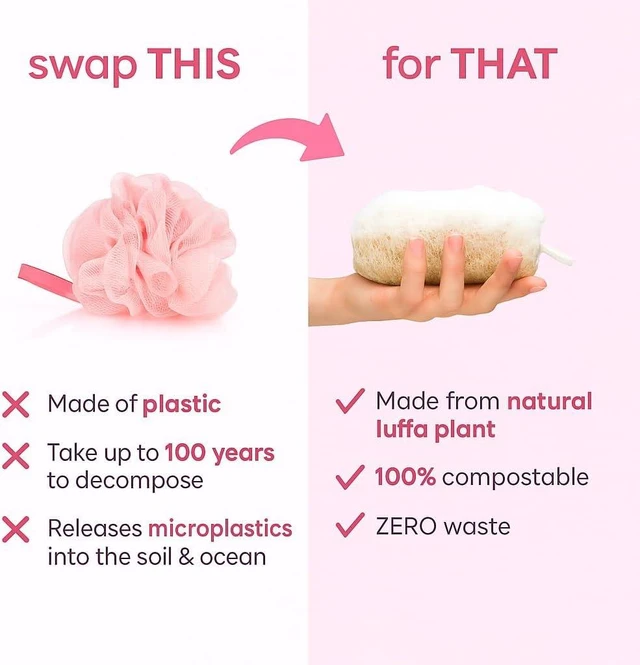 Alt view image 7 of 7 - Natural Loofah Body Scrubber for Exfoliating Shower and Skin Care