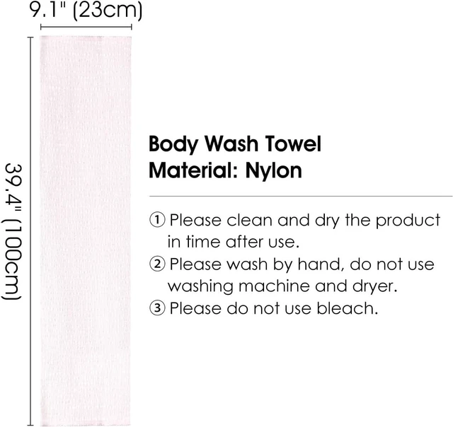 Alt view image 3 of 7 - Exfoliating Bath Loofah Towel for Body Scrubbing and Shower