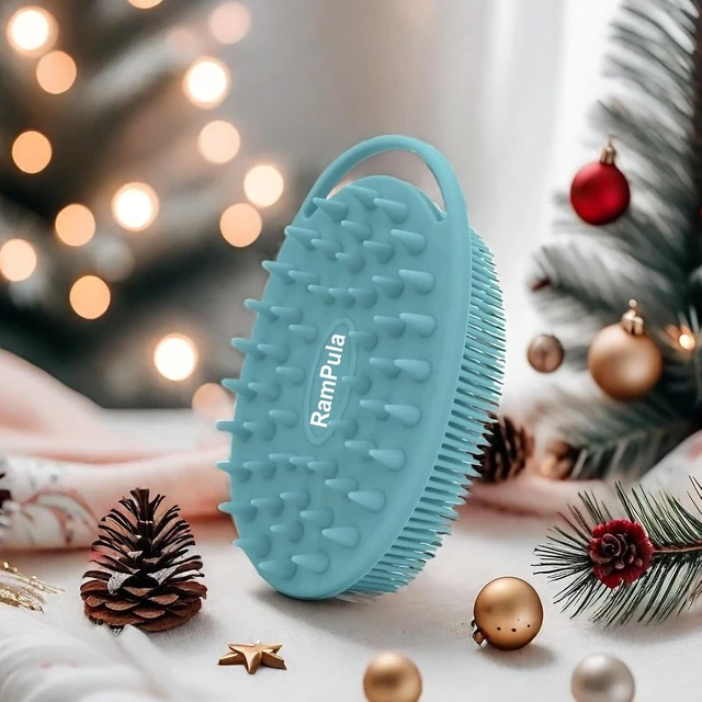 Alt view image 7 of 7 - Easy Clean Shower Loofah, Dual-Sided Soft Silicone Body Exfoliator - Gentle Bath Scrubber Brush for Sensitive Skin