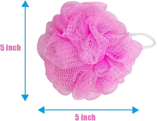 Alt view image 3 of 7 - Mesh Bath Loofah Sponge Pouf Exfoliating Body Wash Scrubber for Kids Women Men