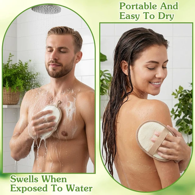 Alt view image 2 of 7 - Face Scrub Sponge & Facial Cleansing Pads for Skin Deep Clean, Natural Loofah Exfoliating Body Scrubber