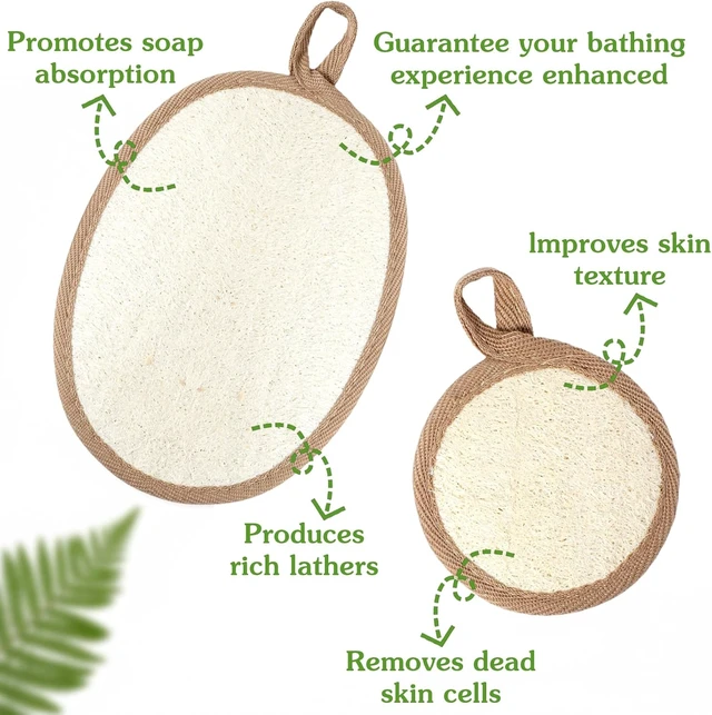 Alt view image 6 of 7 - Face Scrub Sponge & Facial Cleansing Pads for Skin Deep Clean, Natural Loofah Exfoliating Body Scrubber