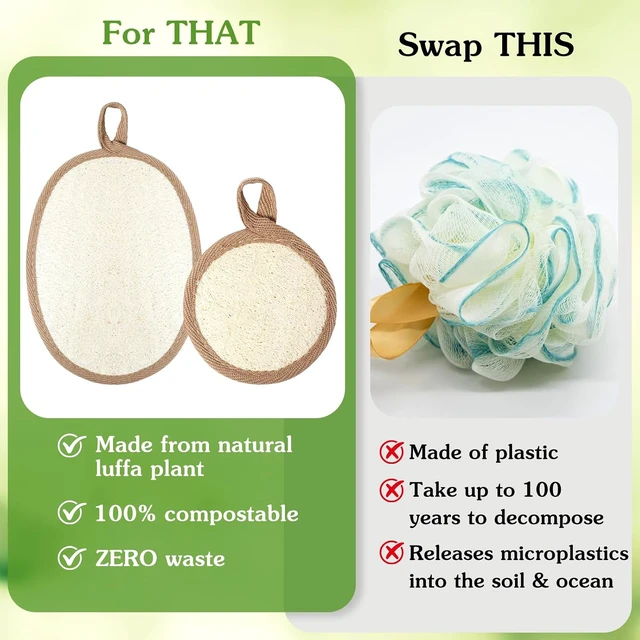 Alt view image 7 of 7 - Face Scrub Sponge & Facial Cleansing Pads for Skin Deep Clean, Natural Loofah Exfoliating Body Scrubber