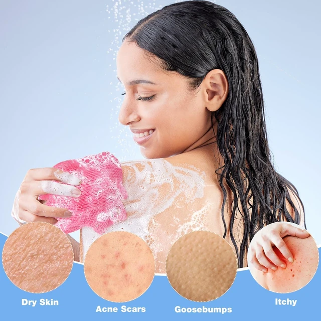 Alt view image 4 of 7 - Genuine African Net Sponge Afro Exfoliating Bath Loofah Scrubber for Shower Body Back Cleaning