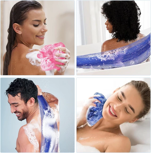 Alt view image 7 of 7 - Genuine African Net Sponge Afro Exfoliating Bath Loofah Scrubber for Shower Body Back Cleaning