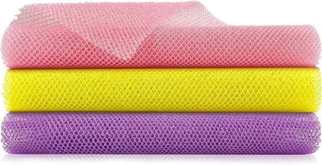 Main image of Gentle on Most Skin Types, Set of 3 African Exfoliating Washcloths - Deep Cleansing Body Scrubber Towels for Daily Shower & Skin Care