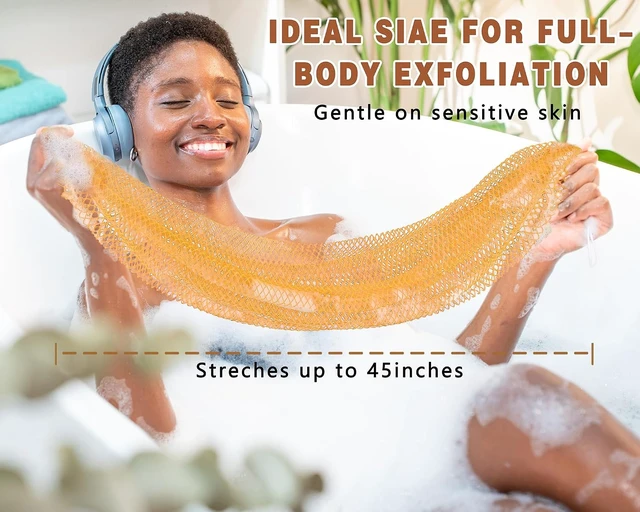 Alt view image 2 of 7 - African Net Sponge Exfoliating Body Scrubber Bath Sponge for Daily Use