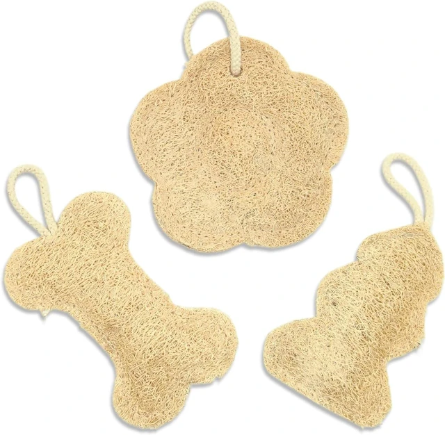 Main image of Suitable for All Hand Sizes, Eco-Friendly Dye-Free Luffa Scrubber with Cute Cartoon Shapes, Plant-Based Natural Loofah Shower Sponge for Body Exfoliation
