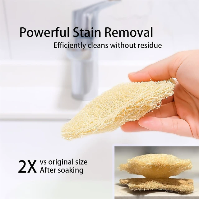 Alt view image 3 of 6 - Suitable for All Hand Sizes, Eco-Friendly Dye-Free Luffa Scrubber with Cute Cartoon Shapes, Plant-Based Natural Loofah Shower Sponge for Body Exfoliation
