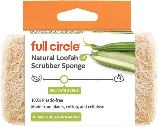 Alt view image 2 of 7 - Natural Dish Scrubber, Eco-Friendly Plant-Based Loofah Sponges