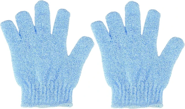 Main image of Body Scrub Loofah Bath Gloves for Men and Women, Exfoliating Mitts, Shower Gloves