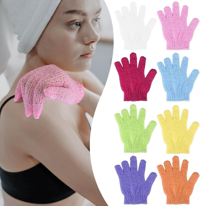Alt view image 2 of 7 - Body Scrub Loofah Bath Gloves for Men and Women, Exfoliating Mitts, Shower Gloves