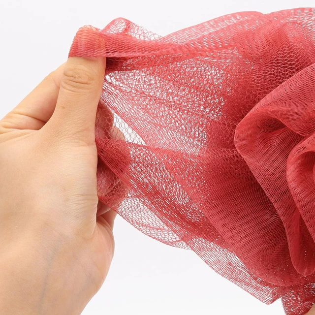 Alt view image 3 of 7 - Mesh Loofah Sponge Body Scrubber Exfoliating Bath Pouf Shower Sponges