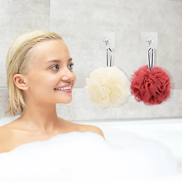 Alt view image 5 of 7 - Mesh Loofah Sponge Body Scrubber Exfoliating Bath Pouf Shower Sponges