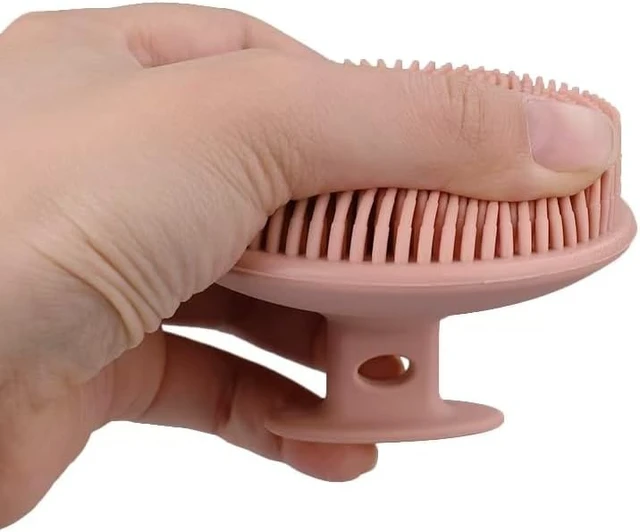 Alt view image 4 of 7 - Rich Lather, Easy Cleaning, Soft Loofah for Sensitive Skin, Dual-Use Silicone Exfoliating Body Scrubber & Scalp Massager