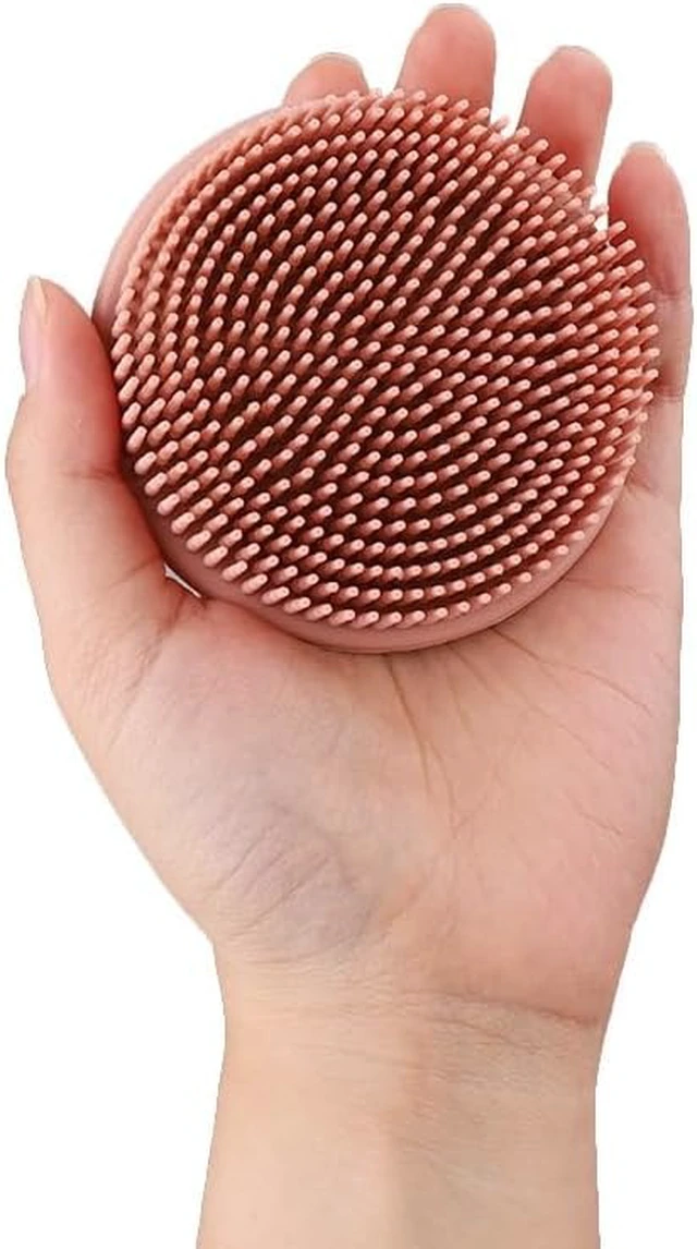 Alt view image 6 of 7 - Rich Lather, Easy Cleaning, Soft Loofah for Sensitive Skin, Dual-Use Silicone Exfoliating Body Scrubber & Scalp Massager