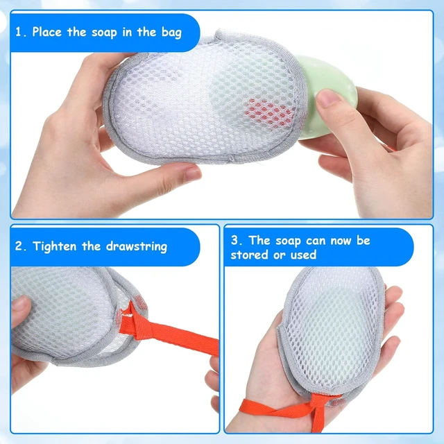 Alt view image 5 of 7 - Mesh Soap Saver Bag Loofah Pouch for Bar Soap