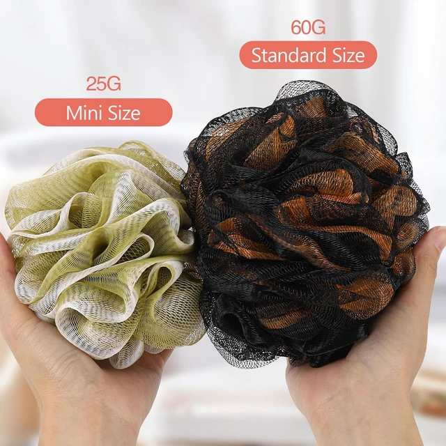 Alt view image 2 of 7 - 12Pcs Mini Loofah Travel Size Bath Sponge Shower Puff Mesh Pouf Exfoliating Bath Scrunchies