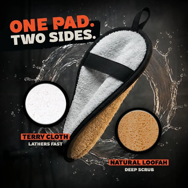 Alt view image 4 of 7 - Natural Egyptian Body Scrubber Pads for Men - Bath Exfoliating Loofah