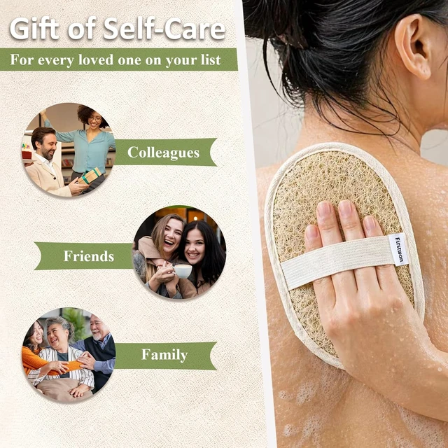 Alt view image 6 of 7 - Women & Men, Premium Egyptian Natural Loofah Sponge 100% Plant-Based Exfoliating Body Scrubber Dye-Free Biodegradable Shower Pouf Deep Cleansing for Body Back and Face