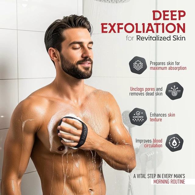 Alt view image 2 of 7 - Men's Loofah Sponge Body Scrubber