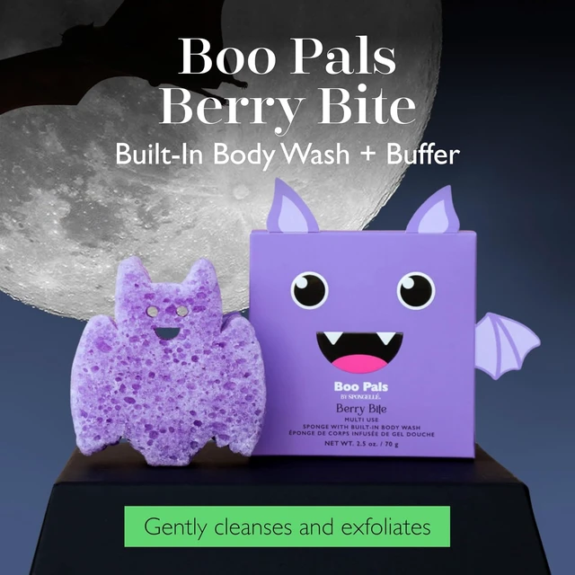 Alt view image 2 of 7 - Spongelle Berry Bite Bat | Boo Pals Body Buffer