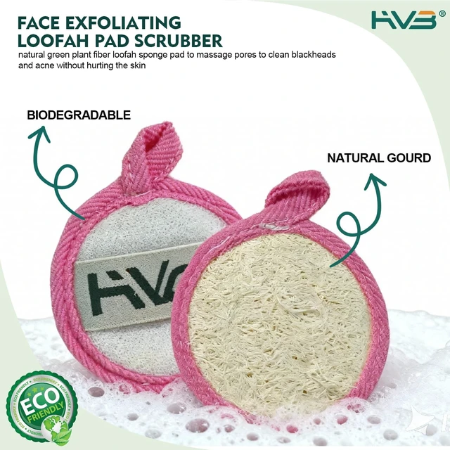 Alt view image 3 of 7 - Pure Natural Loofah Facial Exfoliating Sponge Premium Luffa Brush for Gentle Deep Cleansing Unisex Skincare Tool