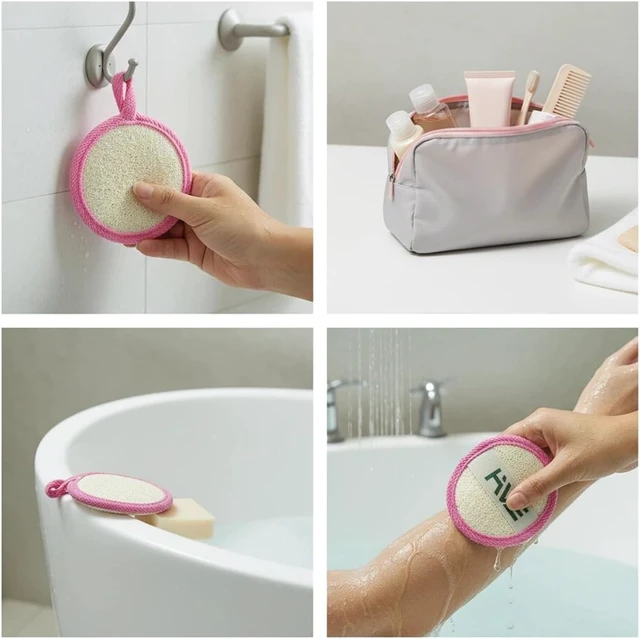 Alt view image 5 of 7 - Pure Natural Loofah Facial Exfoliating Sponge Premium Luffa Brush for Gentle Deep Cleansing Unisex Skincare Tool
