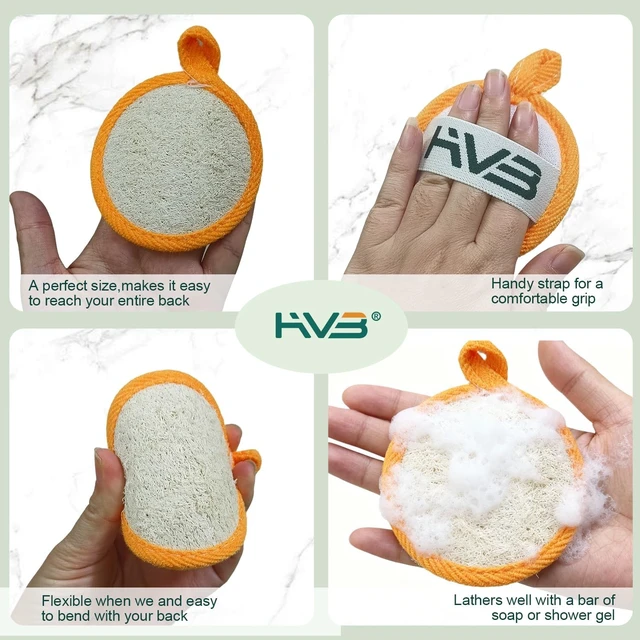 Alt view image 4 of 7 - Pure Natural Loofah Facial Exfoliating Sponge Premium Luffa Brush for Gentle Deep Cleansing Unisex Skincare Tool