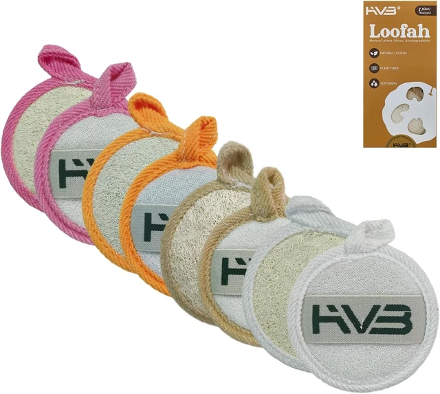 Alt view image 7 of 7 - Pure Natural Loofah Facial Exfoliating Sponge Premium Luffa Brush for Gentle Deep Cleansing Unisex Skincare Tool