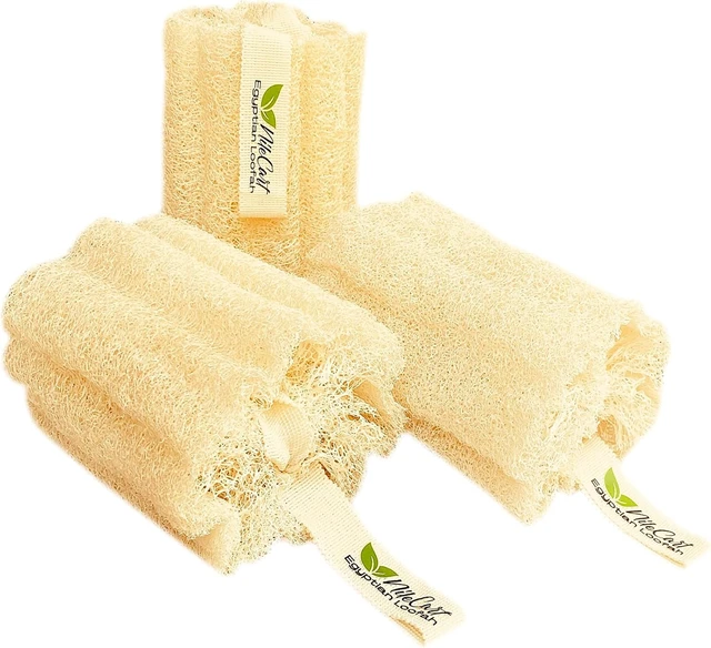 Alt view image 2 of 7 - Egyptian Luffa Body Scrubber Set - Natural Loofah Exfoliating Sponge for Bath & Shower
