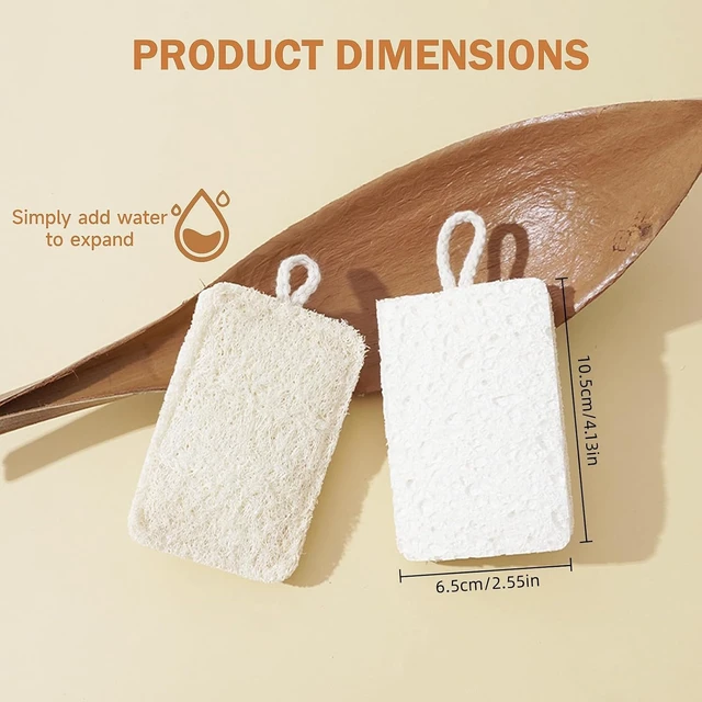 Alt view image 3 of 7 - Dual-Sided Natural Loofah and Cellulose Dish Scrubber