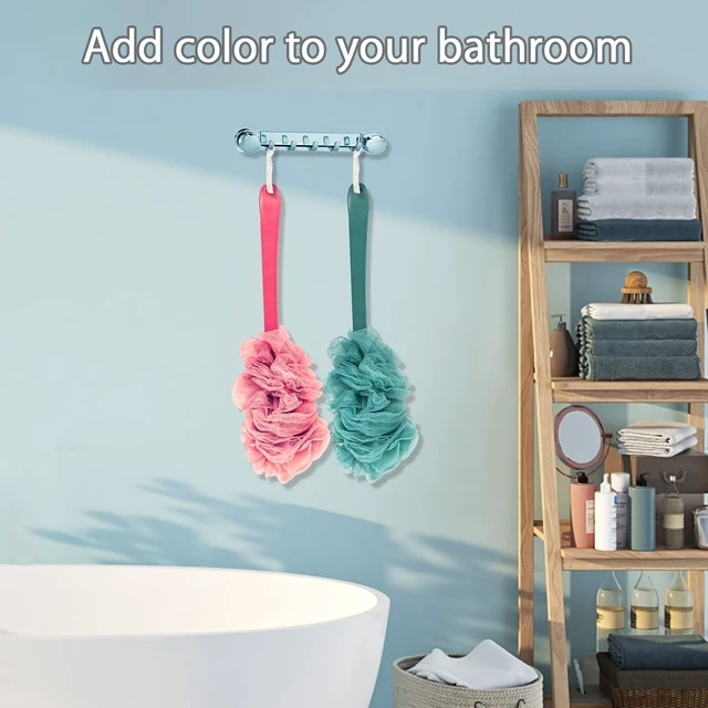 Alt view image 7 of 7 - Exfoliating Body Brush for Shower & Bathing, Long Handle Back Scrubber with Loofah Sponge