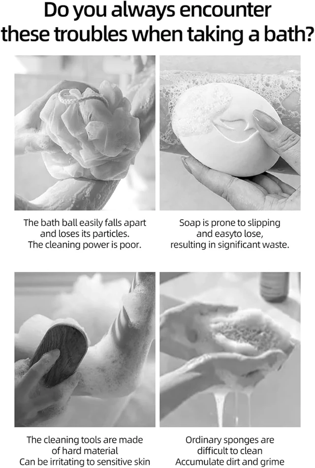 Alt view image 3 of 7 - Triple Function Bath Sponge with Integrated Soap Holder