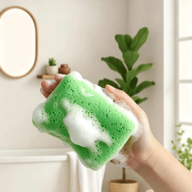 Alt view image 5 of 7 - Triple Function Bath Sponge with Integrated Soap Holder